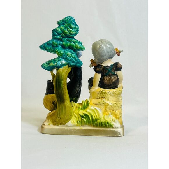 Vtg Jack and Jill Tumbling Down the Hill Bucket Figurine Porcelain - Picture 4 of 6